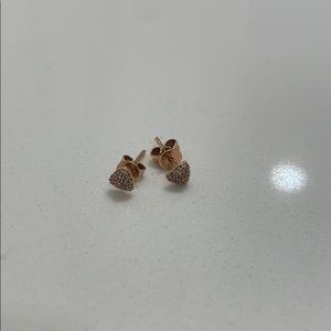 Rose gold diamond earrings